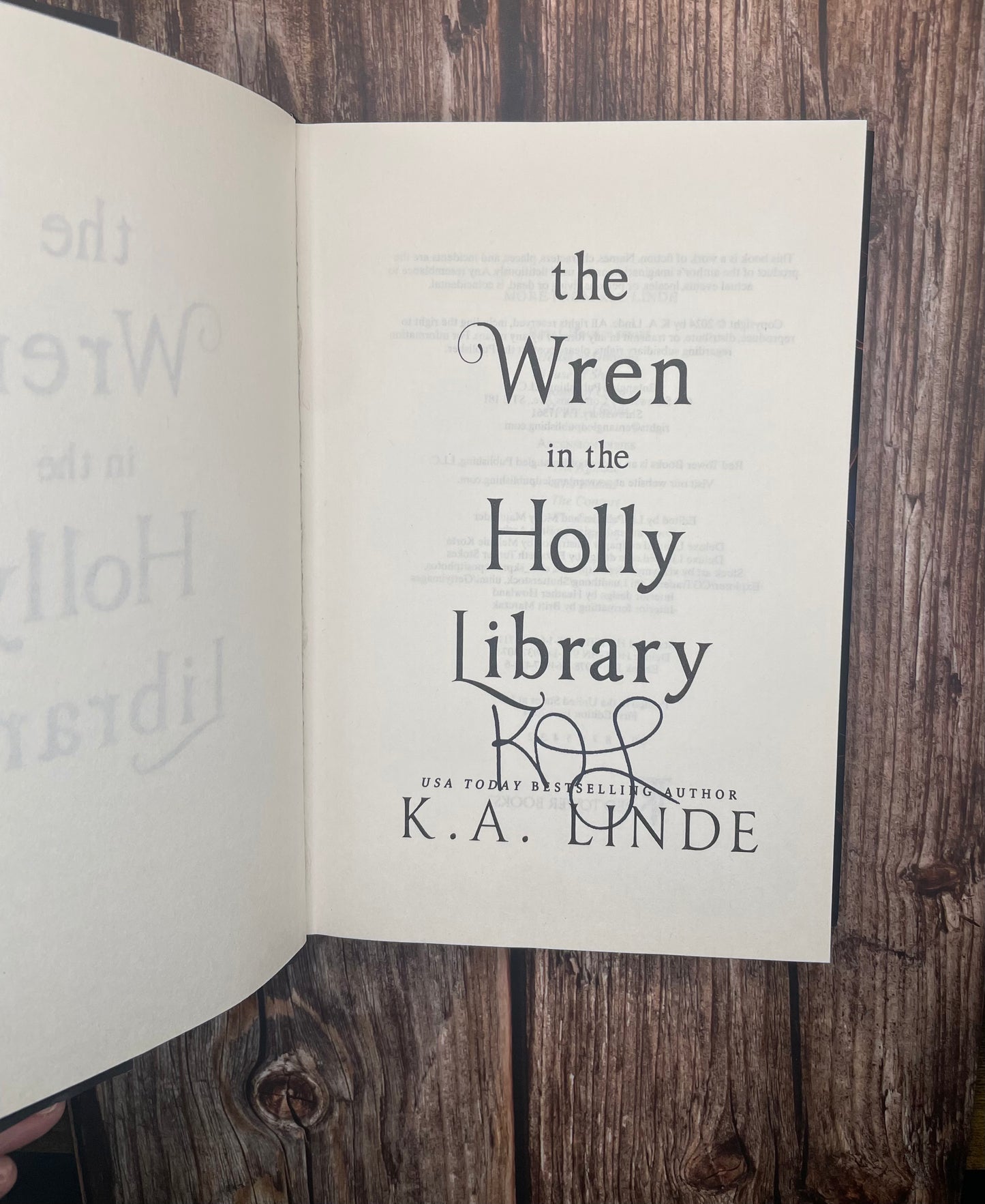The Wren in the Holly Library by K.A. Linde - Signed!