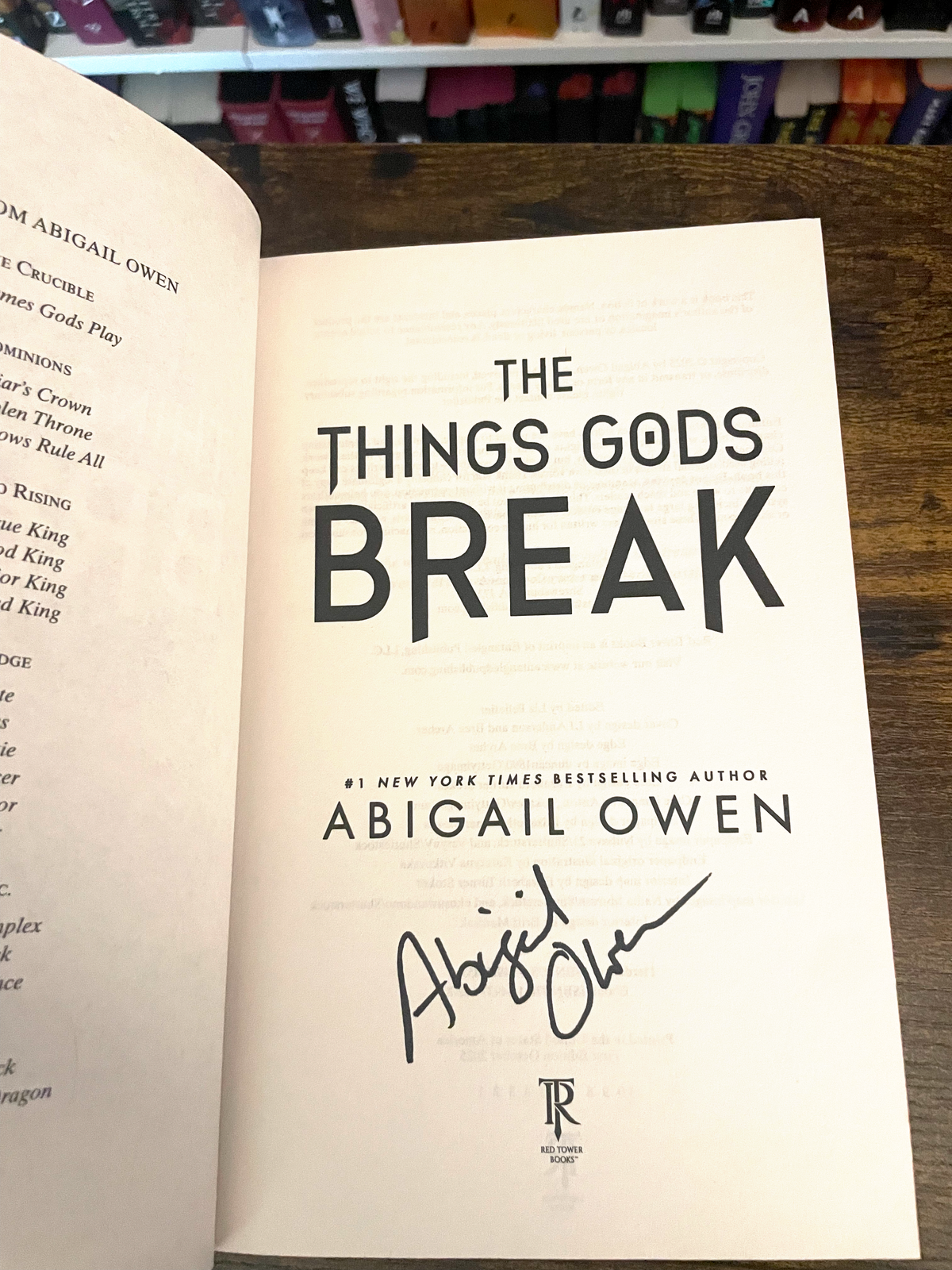 SIGNED - Things Gods Break by Abigail Owen